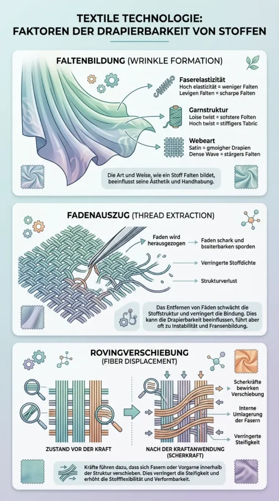 infographic-drapierbarkeit von geweben faltenbildung fadenauszug rovingverschiebun